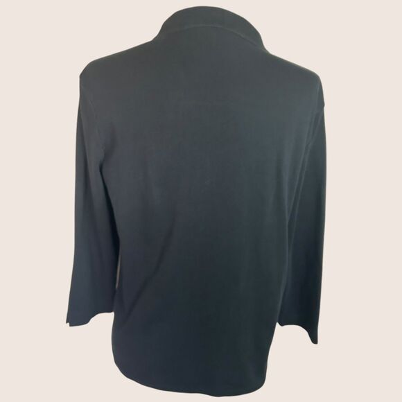 🖤 XL RALPH LAUREN SPORT 100% COTTON BLACK POLO RED LOGO EMBLEM 3/4 SLEEVES VTG - Picture 4 of 8